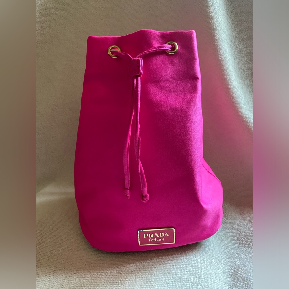 Prada Hot Pink Drawstring Bucket Backpack